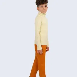 One Friday Kids Yellow Regular Fit Trousers image 3