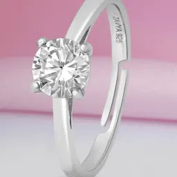 Zavya 925 Silver Solitaire Gold Plated Ring For Unisex-image-76