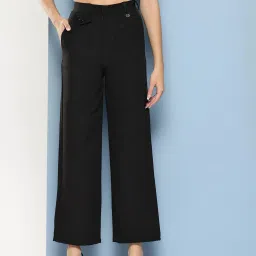 Aarika Black Straight Fit Pants image 1