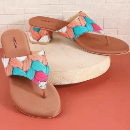 Mochi Women's Multicolor Thong Sandals image 1