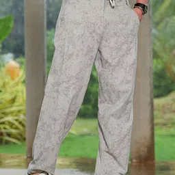 Campus Sutra Men Abstract Printed Comfort Trousers-image-81
