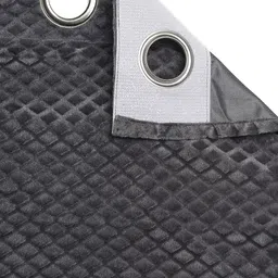 SWAYAM Grey Set of 2 Black Out Long Door Curtain image 4