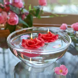 IRIS Red Home Fragrances Damask Rose Aromatic Floating Candle Pack of 2 (Set of 4) image 1