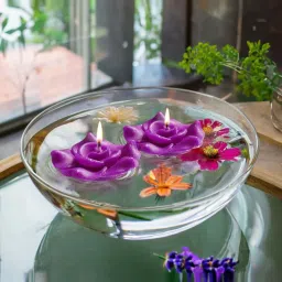 IRIS Purple Home Fragrances Lavender Aromatic Floating Candle Pack of 2 (Set of 4) image 1