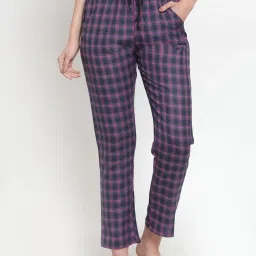 Secret Wish Purple & Blue Checks Pyjamas image 1