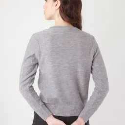 Zink London Grey Embroidered Cardigan image 2