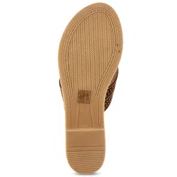 Metro Women's Brown Thong Sandals image 4