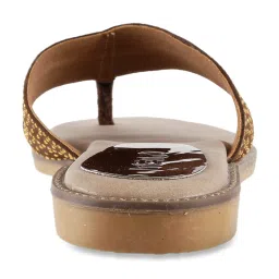 Metro Women's Brown Thong Sandals image 5