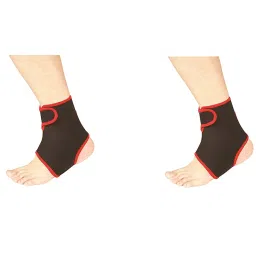 B Fit AB2006 PAIR Neoprene Adjustable Ankle Support Free Size (Black) image 1