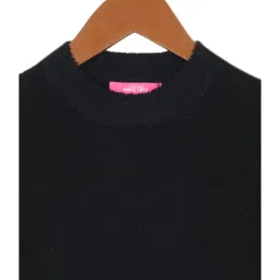 Monte Carlo Kids Black Solid Full Sleeves Top image 3