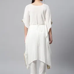 shades of faashion SHADES White Chikankari A Line Kaftan image 2
