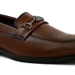 INVICTUS Men Brown Solid Formal Slip-On Shoes image 5