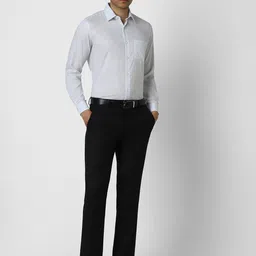 Van Heusen Men Slim Fit Spread Collar Textured Cotton Formal Shirt image 3
