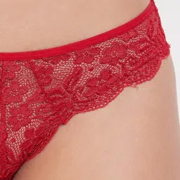 Clovia Red Lace Panty image 5