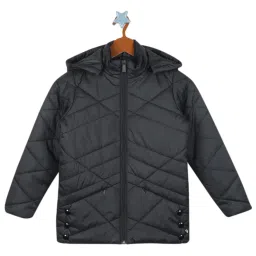 Monte Carlo Kids Black Solid Full Sleeves Jacket image 1