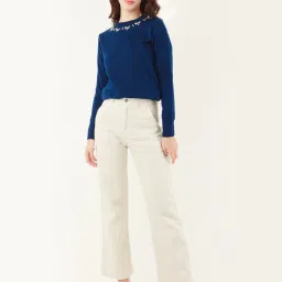 Zink London Blue Embellished Sweater image 4