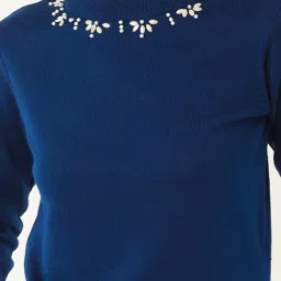 Zink London Blue Embellished Sweater image 5