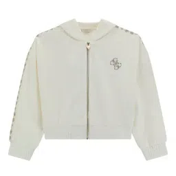 Guess Kids White Logo Band Regular Fit Hoodie-image-81
