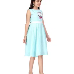 Aarika Kids Turquoise Printed Dress image 4