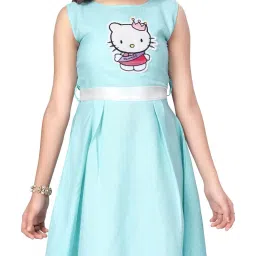 Aarika Kids Turquoise Printed Dress image 5