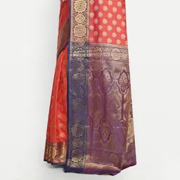 jayant creation Orange Art Silk Barasi Sarees image 5