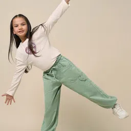 U.S. Polo Assn. Kids Girls Regular Fit Mid-Rise Light Fade Jeans image 4