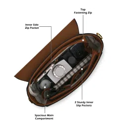 Lavie Womens Brown Nicky Colorblock Flap Sling Bag (L) image 4