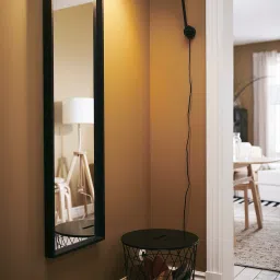 ikea nissedal Mirror, black, 40x150 cm image 5