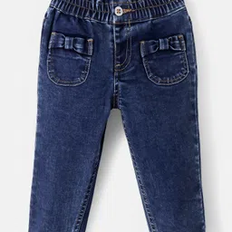 Babyoye Cotton Denim Full Length Solid Color Jeans - Blue-image-26