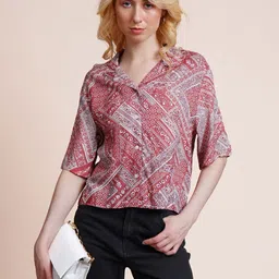 Fuchsia Print Cotton Top image 5