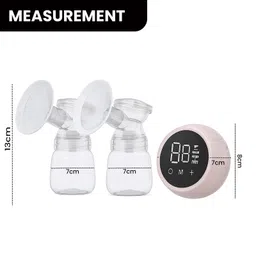 Tinyberg Double Electric Breast Pump | 9 Adjustable Levels with 2 Modes | BPA-Free Silicone Cushion for Stress-Free Milk Expression, Rechargable Battery-Blue image 3