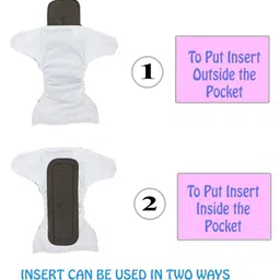 Fantasy India Washable Baby Diaper Premium Cloth Diaper Reusable, Adjustable Size, Waterproof, Pocket Cloth Diaper Nappie Free Size (1 Diaper and 1 Insert Pad) image 4