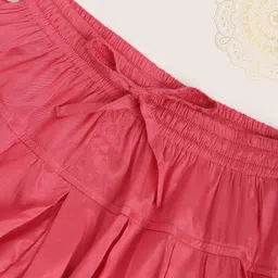 Biba Girls Blue Floral Yoke Embroidered Regular Kurta with Salwar & With Dupatta image 3