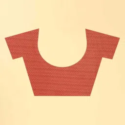 Silk Land Maroon Printed Saree With Unstitched Blouse image 5