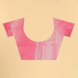 Silk Land Green Silk Woven Saree With Unstitched Blouse image 5