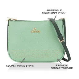 Lavie Blue Rivets Small Sling Handbag image 5