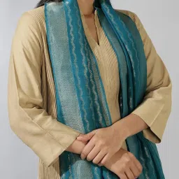 Fabindia Blue Printed Stole image 5