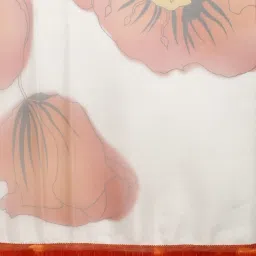 Blissta Off-White Floral Print Saree With Unstitched Blouse image 5