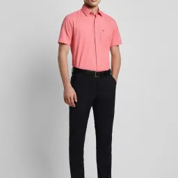 Peter England Pink Slim Fit Shirt image 5