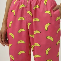 Bewakoof Pink Cotton Print Pyjamas image 5