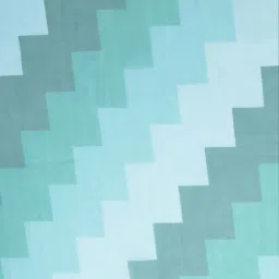 Blissta Turquoise Geometric Print Saree With Unstitched Blouse image 5