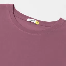 Bewakoof Women's Purple Chill Out Graphic Printed Oversized T-Shirt image 5