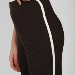 Van Heusen Brown Striped Bootleg Pants image 5