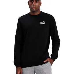 Puma Essentials Black Round Neck Sweatshirt image 1