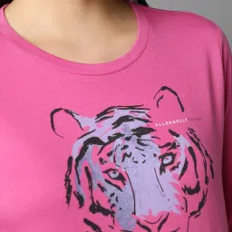Allen Solly Pink Cotton Printed T-Shirt image 5