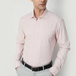 Code By Lifestyle Pink Cotton Regular Fit Printed Shirt image 1