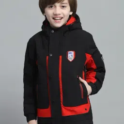 Monte Carlo Boys Solid Black Hooded Neck Full Sleeve Jacket-picture-40