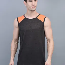 Force NXT Brown Regular Fit Gym Vest image 1