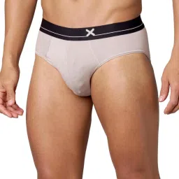 Frenchie Grey Elastane Solid Briefs - Pack Of 2 image 1