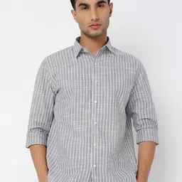 MARK & ALBERT Men Slim Fit Linen Striped Casual Shirt-picture-18